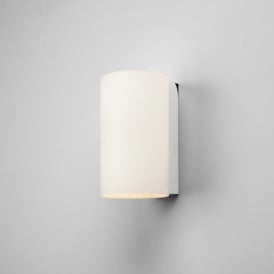 Astro Cyl 2 Light Small Wall Fitting with White Glass Shade