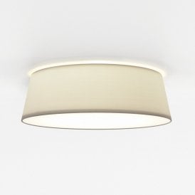 Astro Fife 430 2 Light Flush Ceiling Fitting in Putty Tapered Polycotton Shade and Opal Diffuser