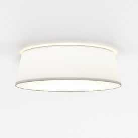 Astro Fife 430 2 Light Flush Ceiling Fitting in White Tapered Polycotton Shade and Opal Diffuser