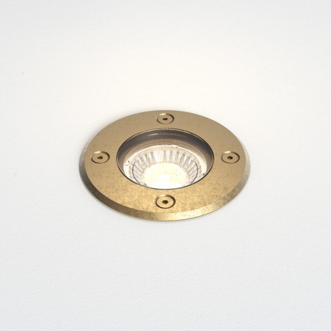 Astro  Gramos Single Outdoor Ground Light in Solid Brass Finish