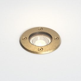 Astro Gramos Single Outdoor Ground Light in Solid Brass Finish