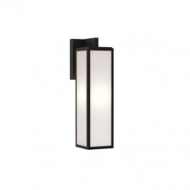 Astro Harvard Single Light Outdoor Hanging Wall Lantern in Textured Black Finish with Clear Glass