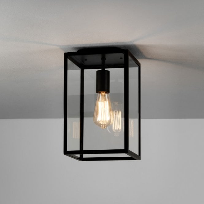 Astro  Homefield Single Light Ceiling Fitting in Black Finish