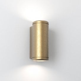 Astro Jura Outdoor Up & Down Wall Light In Antique Brass Finish