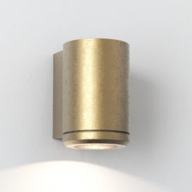 Astro Jura Single Light Outdoor Wall Fitting in Solid Brass