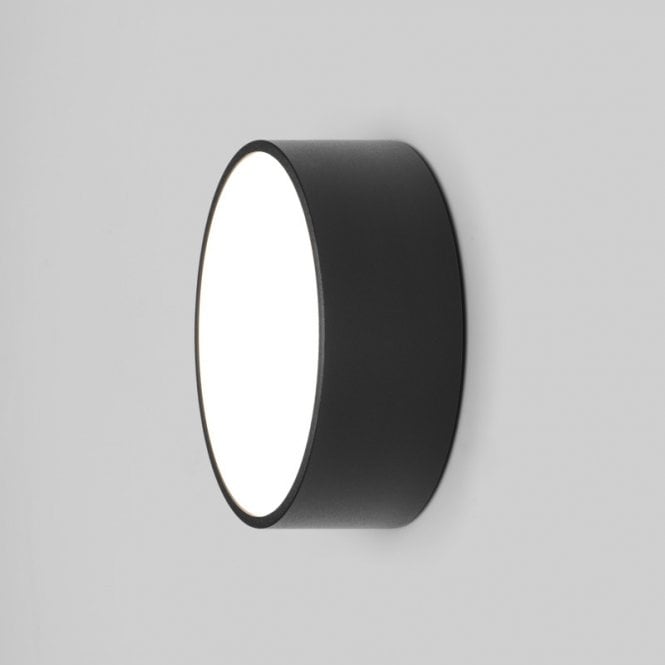 Astro  Kea 150 Integrated LED Round Flush Bathroom Wall or Ceiling Light in Textured Black Finish