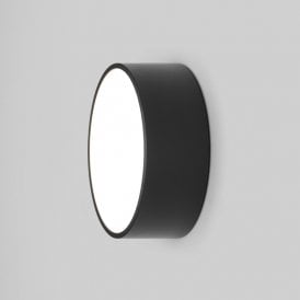 Astro Kea 150 Integrated LED Round Flush Bathroom Wall or Ceiling Light in Textured Black Finish