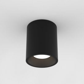 Astro Kos Round 140 Integrated LED Bathroom Ceiling Fitting in Textured Black Finish