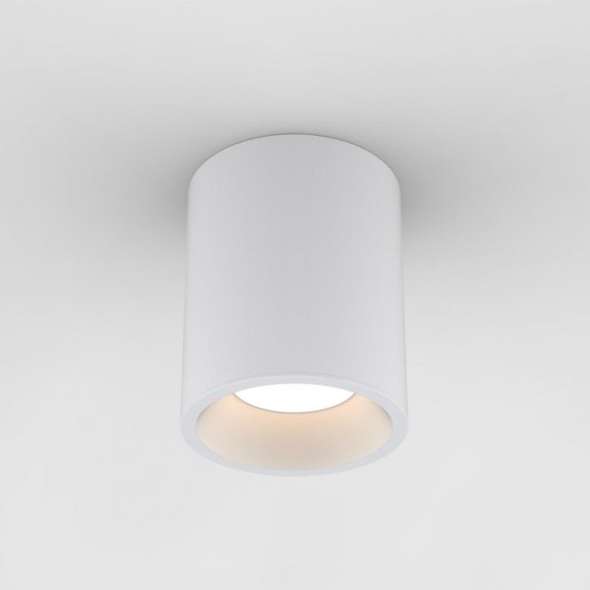 Astro Kos Round 140 LED Single Light Outdoor Ceiling Fitting In White Finish