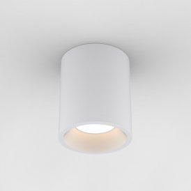 Astro Kos Round 140 LED Single Light Outdoor Ceiling Fitting In White Finish