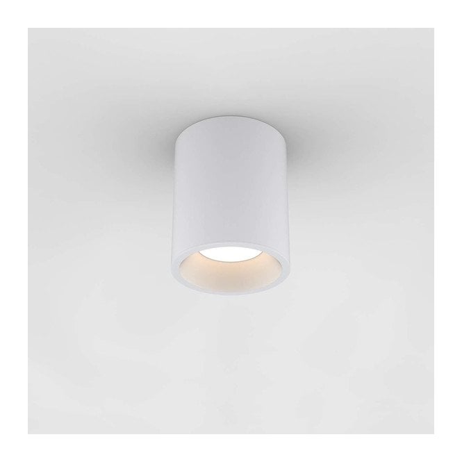 Astro Kos Round 140 LED Single Light Outdoor Ceiling Fitting In White Finish