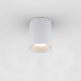 Astro Kos Round 140 LED Single Light Outdoor Ceiling Fitting In White Finish