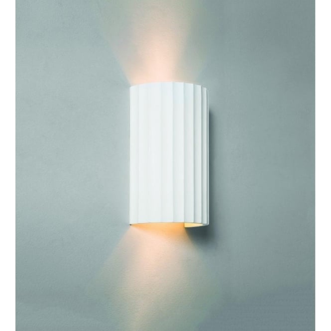 Astro  Kymi 220 2 Light Ceramic Wall Fitting In White Finish