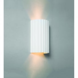 Astro Kymi 220 2 Light Ceramic Wall Fitting In White Finish