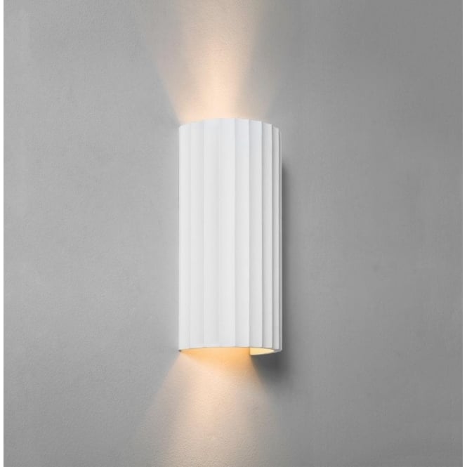 Astro Kymi 300 2 Light Ceramic Wall Fitting In White Finish