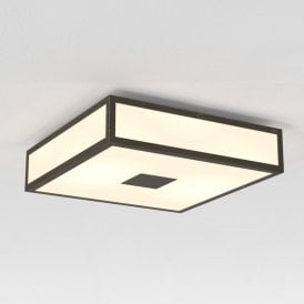 Astro Mashiko Classic 300 Square Flush 2 Light Bathroom Ceiling Fitting in Bronze Finish