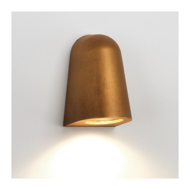 Astro  Mast Single Light Outdoor Wall Fitting in Antique Brass Finish
