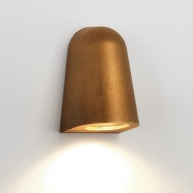 Astro Mast Single Light Outdoor Wall Fitting in Antique Brass Finish