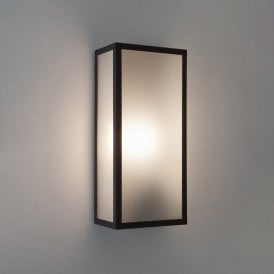 Astro Messina Single Light Outdoor Wall Fitting In Black Finish With Frosted Diffuser And PIR Sensor