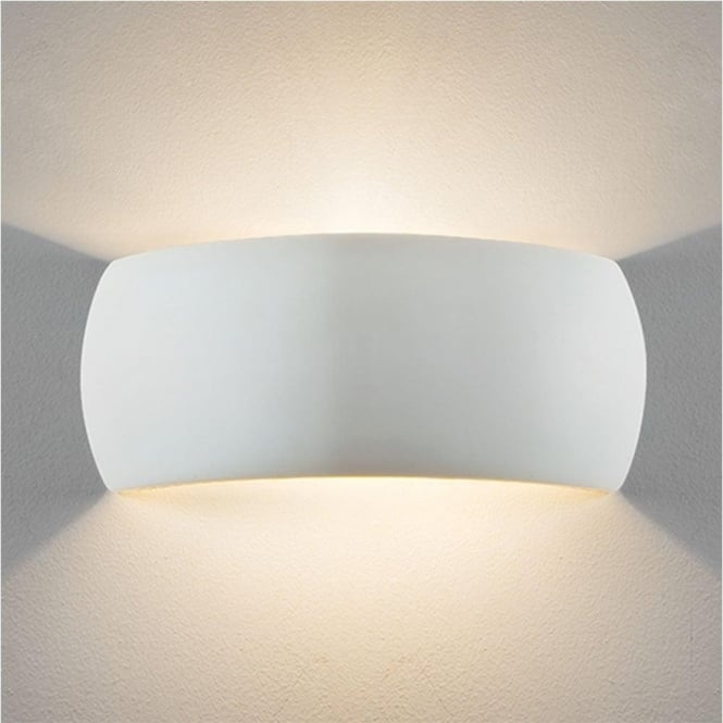 Astro  Milo 400 Single Light Ceramic Wall Washer In White Finish