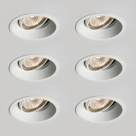 Astro Minima Deep Recessed Adjustable Fire Rated Downlight - Matt White - Pack of 6