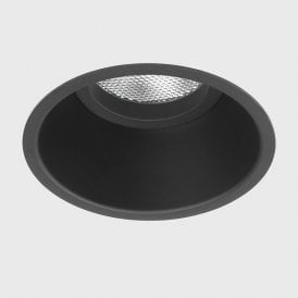 Astro Minima Single Light Fixed Recessed Ceiling Fitting In Black Finish