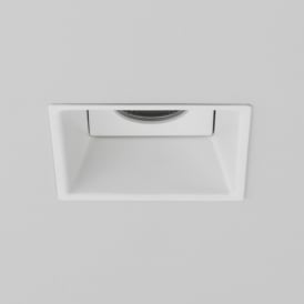 Astro Minima Single Light LED Dimmable Fire Rated Square Recessed Bathroom Ceiling Downlight in White Finish