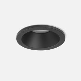 Astro Minima Single Light Recessed Bathroom Ceiling Downlight in Black Finish