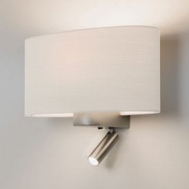 Astro Napoli 2 Light Wall Fitting Only in Matt Nickel Finish With LED Reading Light