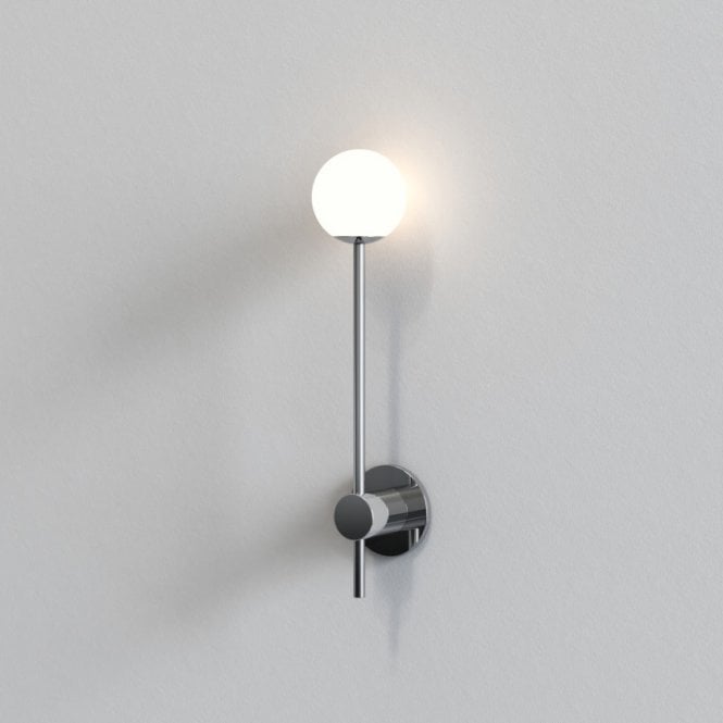 Astro  Orb Single Light Bathroom Wall Fitting in Polished Chrome Finish