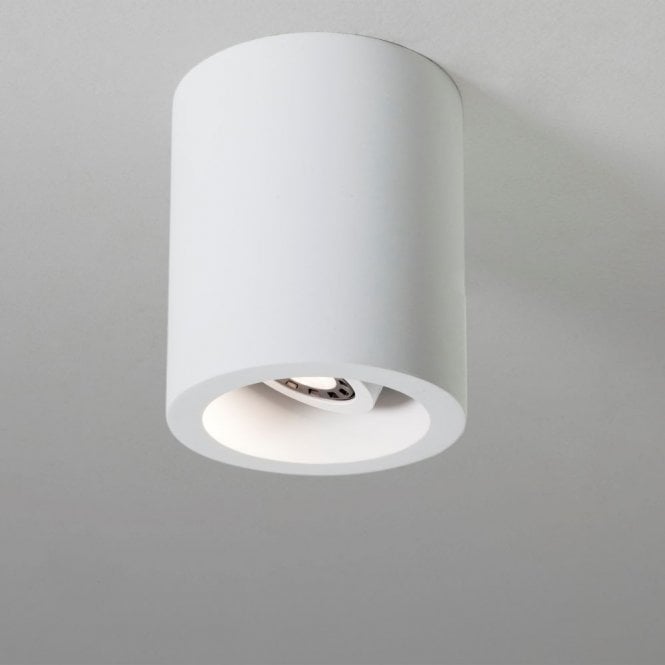 Astro  Osca 140 Round Ceramic Single Light LED Ceiling Fitting In White Finish