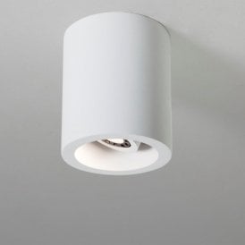 Astro Osca 140 Round Ceramic Single Light LED Ceiling Fitting In White Finish