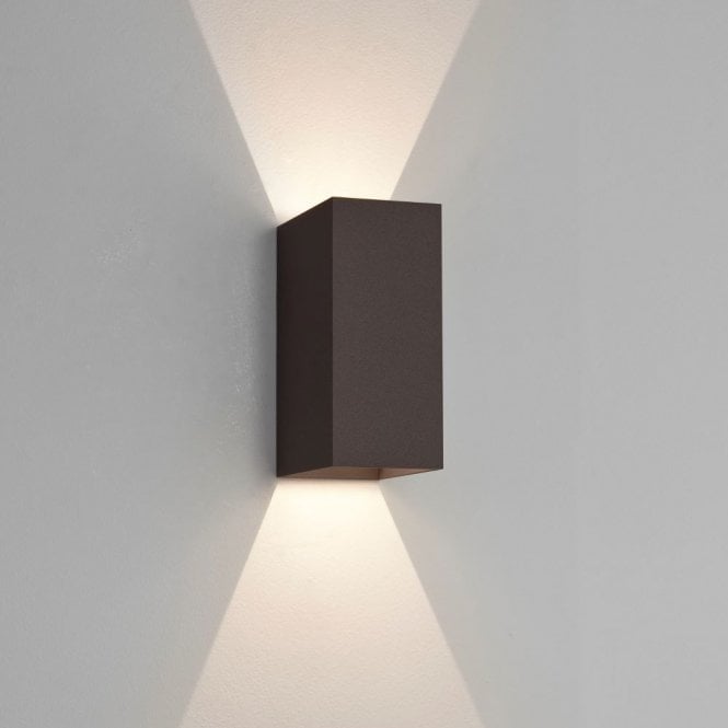 Astro  Oslo 160 LED 2 Light Outdoor Wall Fitting In Black Finish