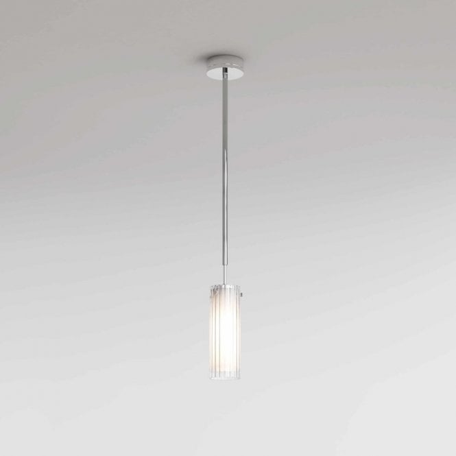 Astro  Ottavino Single Light Bathroom Ceiling Pendant in Polished Chrome Finish with Glass Shade