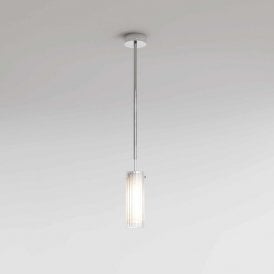 Astro Ottavino Single Light Bathroom Ceiling Pendant in Polished Chrome Finish with Glass Shade