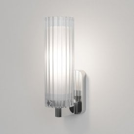 Astro Ottavino Single Light Wall Fitting in Polished Chrome Finish with Glass Shade