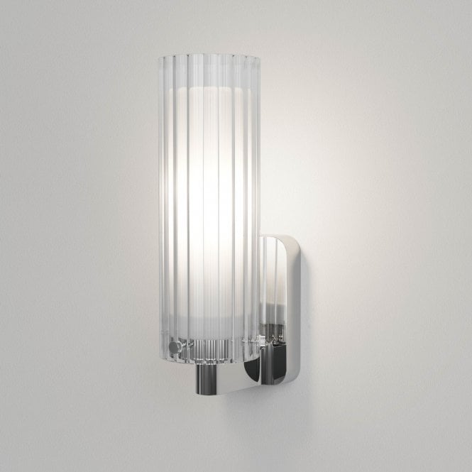 Astro  Ottavino Single Light Wall Fitting in Polished Chrome Finish with Glass Shade