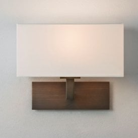 Astro Park Lane Single Light Wall Fitting in Bronze Finish with White Shade