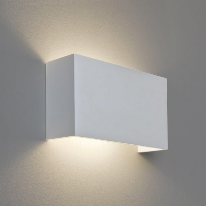 Astro  Pella 325 Single Light Ceramic Wall Fitting In White Finish