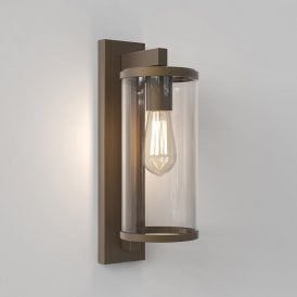 Astro Pimlico 400 Single Light Wall Fitting in Bronze Finish with Clear Glass