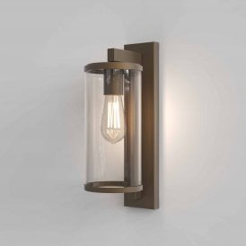 Astro Pimlico 400 Single Light Wall Fitting in Bronze Finish with Clear Glass