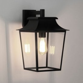 Astro Richmond 254 Wall Lantern in Textured Black Finish with Clear Glass