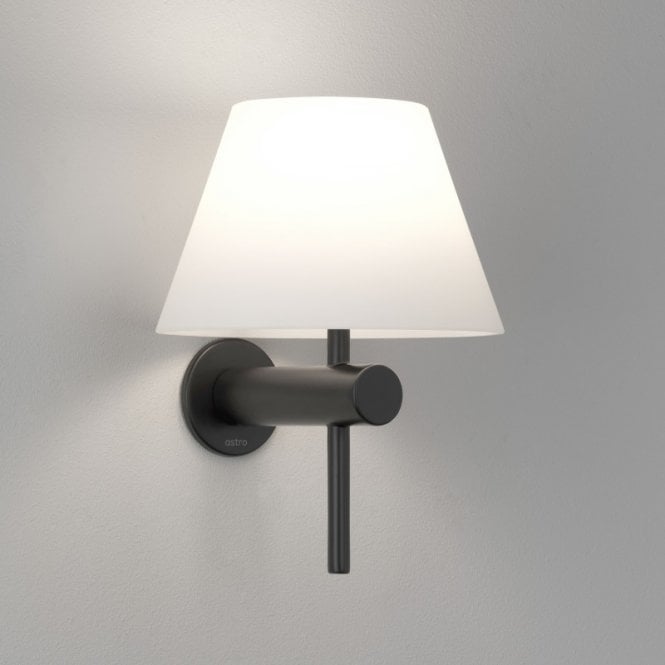 Astro  Roma Single Light Bathroom Wall Fitting in Matt Black Finish