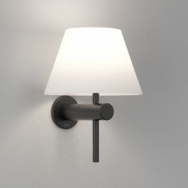 Astro Roma Single Light Bathroom Wall Fitting in Matt Black Finish