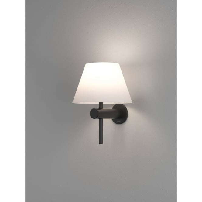 Astro  Roma Single Light Bathroom Wall Fitting in Matt Black Finish