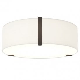 Astro Salina 2 Light 400mm Round Flush Ceiling Fitting in White with Opal Diffuser
