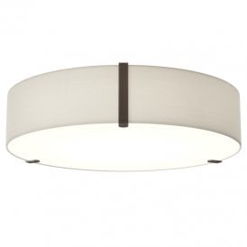 Astro Salina 3 Light 550mm Round Flush Ceiling Fitting in Putty with Opal Diffuser