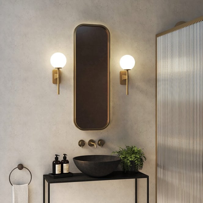 Astro  Tacoma Single Light Wall Fitting Bracket Only in Antique Brass Finish