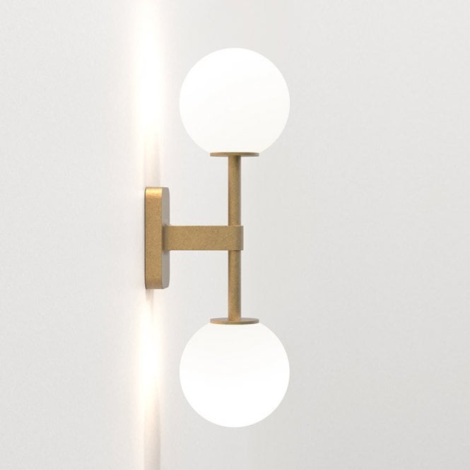 Astro  Tacoma Twin Light Wall Fitting Bracket Only in Antique Brass Finish