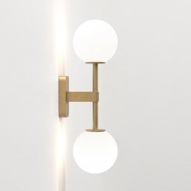 Astro Tacoma Twin Light Wall Fitting Bracket Only in Antique Brass Finish